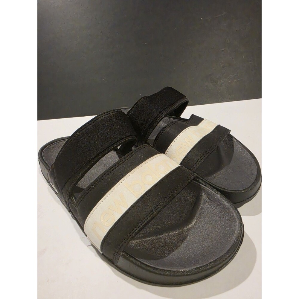 New Balance Black White 202v2 Women's Slides Sandals Size 10